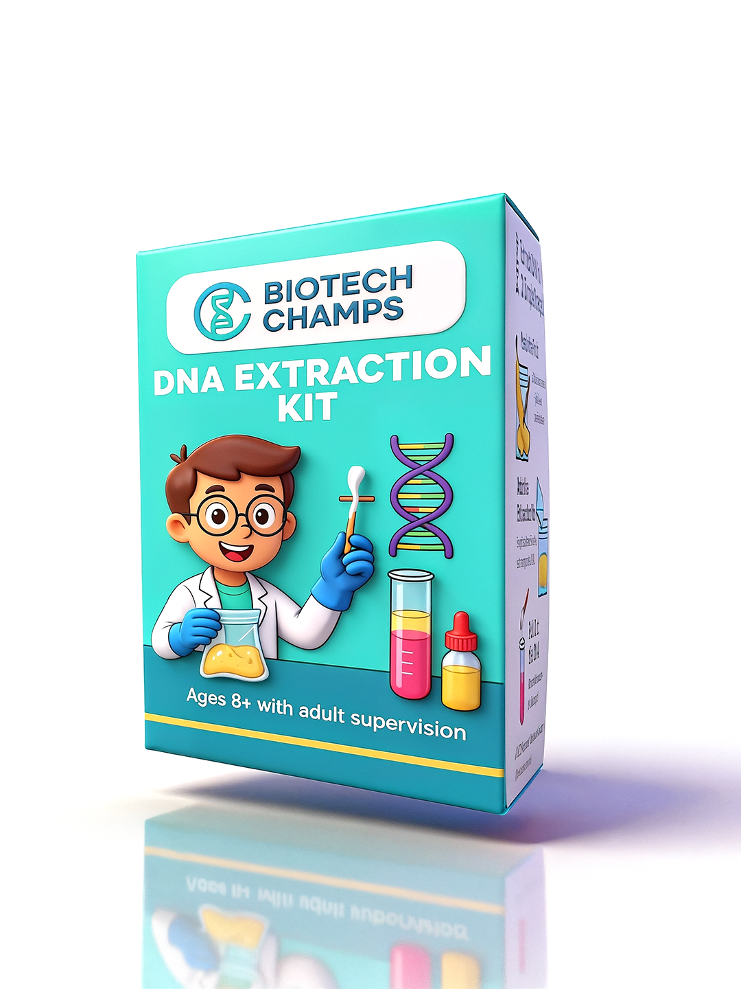 Biotech Champs DNA Extraction Kit for Kids – DIY Science Experiment Kit (Ages 8+)