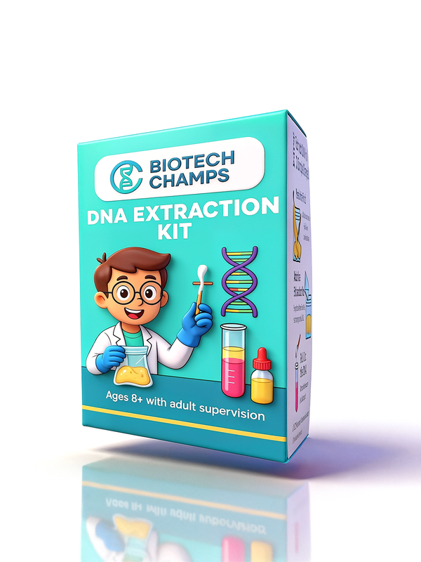 Biotech Champs DNA Extraction Kit for Kids – DIY Science Experiment Kit (Ages 8+)